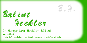balint heckler business card